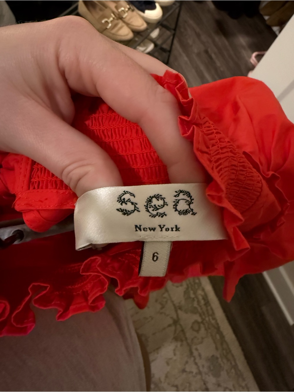 Sea New York Red Ruffle Top - Picture 3 of 3